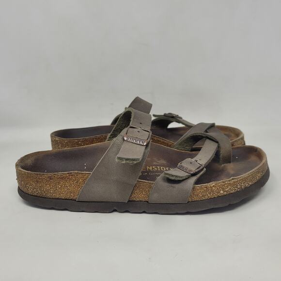 Birkenstock Sandals EU36 US5 Mayari Birko-Flor Mocha Brown Slides Slip On - Picture 2 of 11